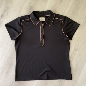 EP Pro Tour Tech Womens Golf Polo three quarter button up LG